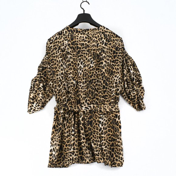 City Chic Women Leopard-Print Faux-Wrap Top Blouse - Picture 6 of 9